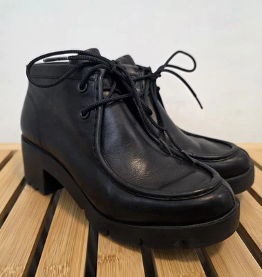 Camper Women’s Wanda Ankle Boots Black Leather Zip Up Size 6 EU 36 - image 1 of 4