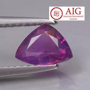0.83 CT AIG Certified Superb Unheated 100% Natural Pink Sapphire Madagascar - Picture 1 of 6