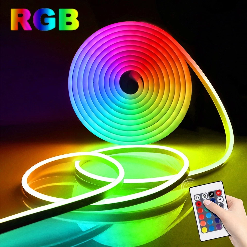 3M/5M RGB LED Neon Strip Light USB Waterproof for Decor - Image 1 of 4
