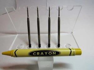 4 RECARGAS DE GEL TERZETTI NEGRO - MEDIO - CUERPO METÁLICO - ajuste ACME LÁPIZ CRAYÓN - Imagen 1 de 2