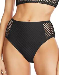 NUEVO ROBIN PICCONE 'Pua' Parte Inferior de Bikini Cintura Alta Talla M Mediana Negra #241369 $98 - Imagen 1 de 7