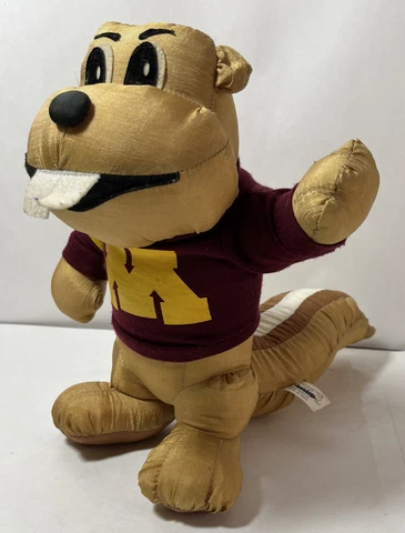 Vintage 1993 Stuffins Minnesota Golden Gophers Mascot 12” Plush Stuffed Animal Cover