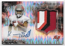 2015 Topps Platinum Pulsar Refractor Kenny Bell 4 Color Patch Autograph #44/50