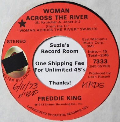 Freddie King Woman Across the River DJ Promo NM Soul Blues Promo 45 7" Vinyl - Image 1 of 3