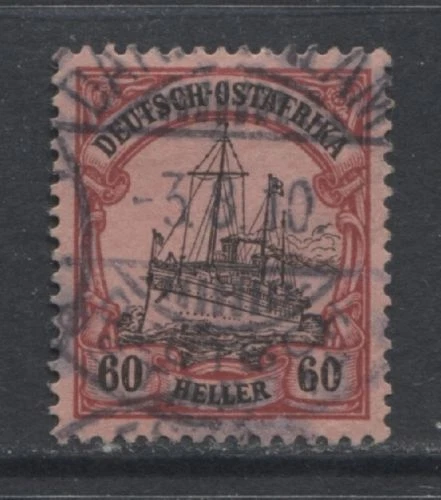 German colonies 1905  EAST AFRICA 60 Heller Yacht used, DARESSALAM, $ 141.00 - Image 1 of 1