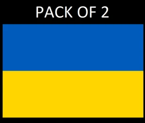 PACK OF 2- Ukrainian Flag Sticker Decal Vinyl Wrap Bumper Window Ukraine 2.5"x4" - Picture 1 of 1