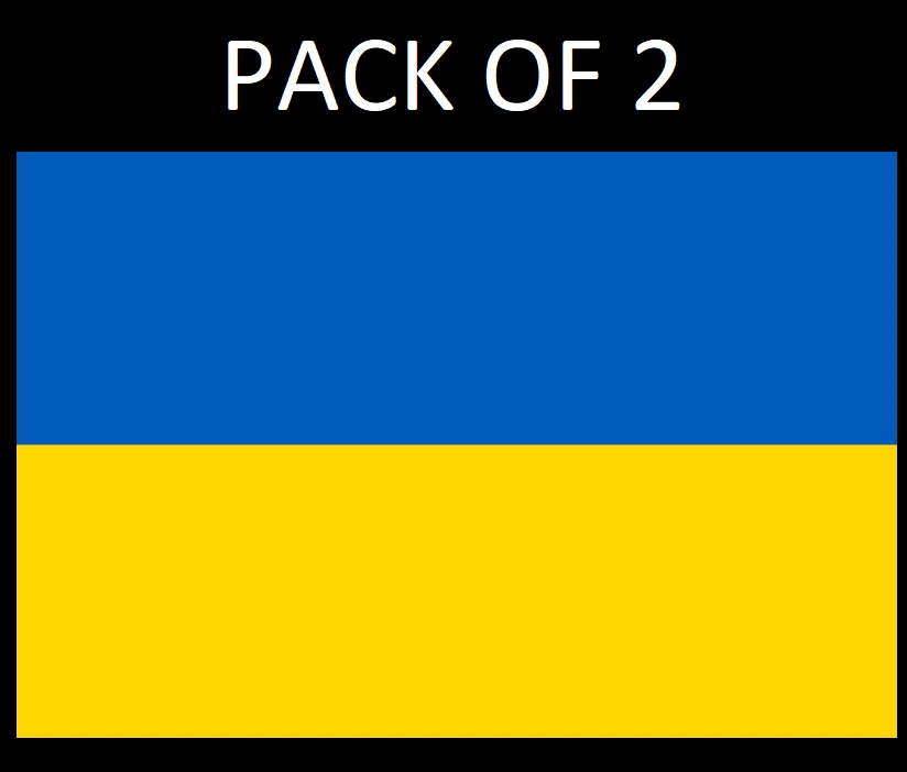 PACK OF 2- Ukrainian Flag Sticker Decal Vinyl Wrap Bumper Window Ukraine 2.5"x4" - Image 1 of 1