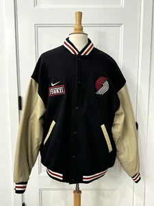 Nike Vintage RARE NBA Blazers Wool Leather Varsity Jacket Men's XL - Bild 1 von 15