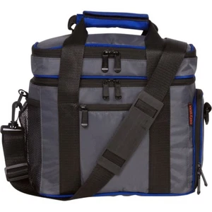 Insulated Grey/Blue Lunch Cooler Bag - Picture 1 of 3