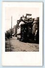POSTCARD Leicester decorated Belgrave tram & driver 1904, real photo RP