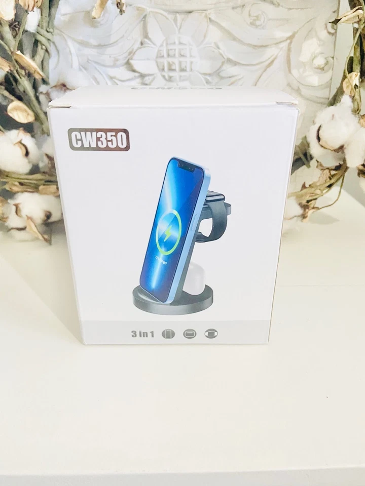 Estación de Carga 3 en 1 para iPhone, Cargador Inalámbrico para iPhone 15 14 13 12 11 X Foto 1 de 1