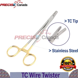 GERMAN Steel Sternal Wire Twister TC Tip 6" Needle Holder Forceps Orthodontic - Picture 1 of 3