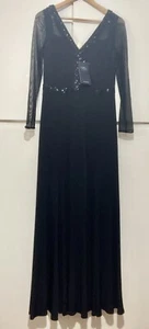 Marks And Spencer Evening Dress, Full Length Hand Beaded New With Tags Size 12 - Picture 1 of 9