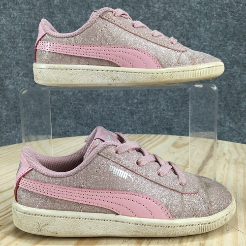 Scarpe Puma Giovani 10 Sneakers Vikky Rosa Top Basso Punta Rotonda Glitter 367638 05