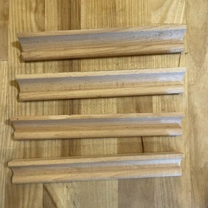 Vintage 1976 Scrabble Wood Tile Racks Set of 4 Letter Holders Genuine Game Parts - Picture 1 of 5