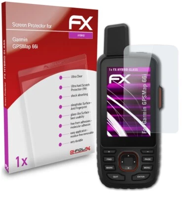 atFoliX Verre film protecteur pour Garmin GPSMap 66i 9H Hybride-Verre - Photo 1/4