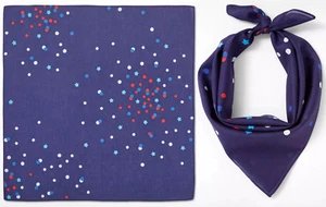 Bandana Blue Fireworks 22 x 22 Blue Handkerchief - Picture 1 of 3
