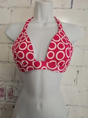 Victoria's Secret Triángulo Rosa Lunares Bikini Top Halter Traje de Baño Talla Grande Foto 1 de 4