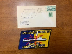 Navy Ballistic Missile Submarine Patch First Day Cover FDC USS Daniel Webster - Picture 1 of 5