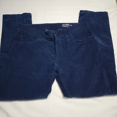 Pantalones de mezclilla PT Torino 5 bolsillos talla 34 Jazz azul marino pana algodón 28" entrepierna Foto 1 de 4