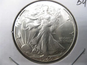 Medio dólar S Walking Liberty 1940 ch/gem ¡sin usar! #1026234 - Imagen 1 de 4