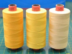 3 x Rasant 120 Thread 1000m Spools, Colours 1454, X0120, 0800, Yellowish Mix - Picture 1 of 3