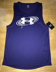 NUEVA Camiseta sin Mangas Under Armour Para Hombres Pequeña Marca UA Tech Gimnasio Suelta Púrpura - Imagen 1 de 6