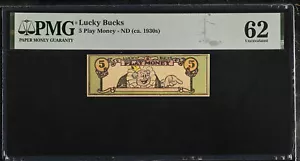 Disney Lucky Bucks Version Release: 1937 "Old King Cole" - PMG 62 Uncirculated - Picture 1 of 2