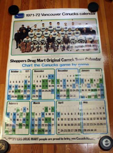 Complete Set 10  1971-81 Vancouver Canucks Poster Calendars Shopper's Drug Mart!