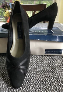 Karen Scott “BLAZE I” Women’s 8.5N Black Suede Pumps 2.5” Heel Dress Shoes - Picture 1 of 12
