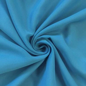 Abito in tessuto chiffon tinta unita poliestere trasparente largo 58'' da cantiere turchese - Foto 1 di 3
