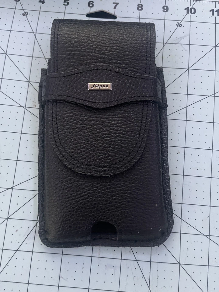 GENUINE HANDMADE SADDLE BACK LEATHER Phone Holster Case for 12&13 iPhone Pro Max - Image 1 of 4