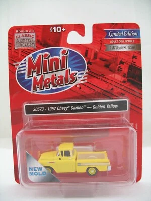 Mini Metals HO Model 30573: 1957 Chevy Cameo Pickup Truck, Golden Yellow - Image 1 of 4