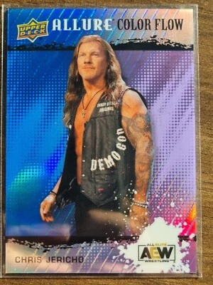 2022 AEW Chris Jericho Blue Purple Color Flow /199 ALLURE Trading Card #86308 - Image 1 of 2