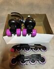 Roller Skates Schwinn 2 in 1 Skate Quad and Inline Chassis Fits Size 1-4
