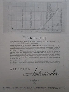 9/1947 PUB AIRSPEED AMBASSADOR AIRLINER FLUGZEUG FLUGZEUG ORIGINAL ANZEIGE - Bild 1 von 1