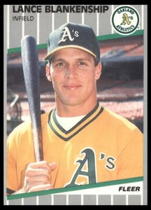 1989 Fleer #2 Lance Blankenship Oakland Athletics Baseball Card