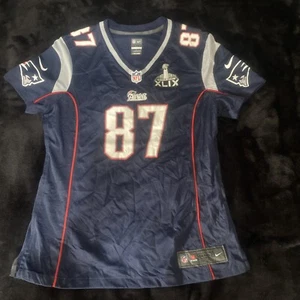 Womens Nike NFL Jersey New England Patriots Rob Gronkowski Super Bowl XLIX Large - Picture 1 of 12