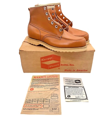 Nuevo de Lote Antiguo Zapatos Knapp K436 Botas de Cuero para Hombre 10.5 Foto 1 de 4