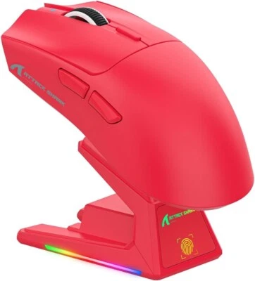 ATTACK SHARK X1 Tri-mode Gaming Mouse With Touchpad RGB Charging Dock PAW3395PRO - Image 1 of 4