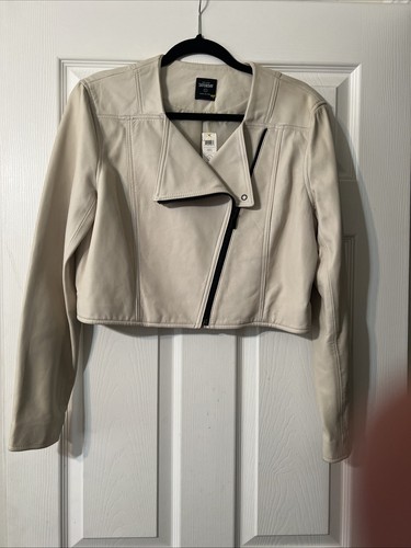 Giacca Moto Kate Spade Saturday Lambs Pelle Taglia L Nuova con etichette