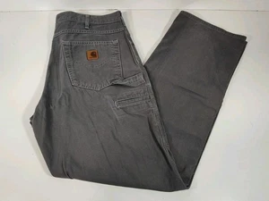 CARHARTT 34x34 B159 CHR Loose Fit Canvas Carpenter Pants Distressed Baggy - Picture 1 of 11