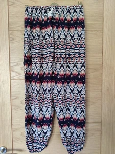 Women's Summer Harem Style Trousers - size 8-10 - Picture 1 of 4