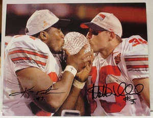 Ohio State OSU KENNY PETERSON #35 and MATT WILHELM #97, 2 Signatures! 8x10 Photo - Picture 1 of 3