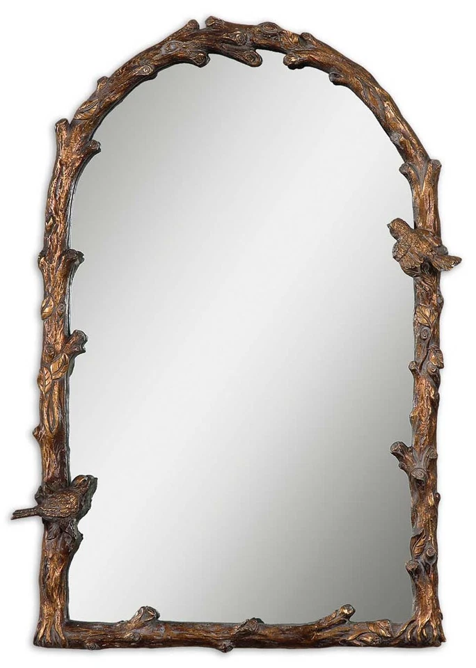 Uttermost 13774 Paza 37 X 26 inch Distressed Antiqued Gold Leaf Wall Mirror - Image 1 of 1