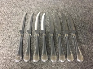 8 coltelli da bistecca antichi con perline asciugamano - USA - Foto 1 di 2