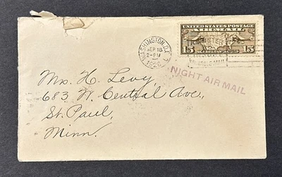 U.S. C8 FDC Back stamped  - Image 1 of 2