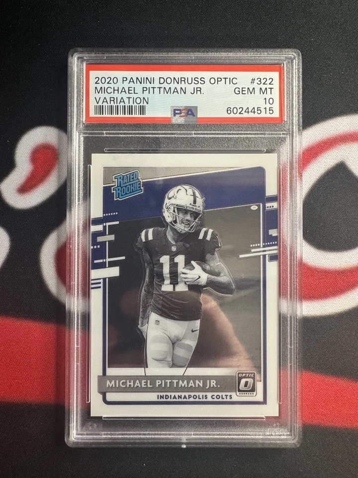 2020 Donruss Optic Michael Pittman Jr. RC #322 Variation SP PSA 10 POP 8 Colts - Image 1 of 2