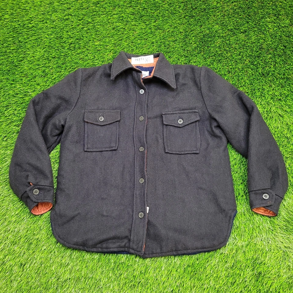 复古 70 年代牧马人夹克女式中号 20x24 黑色夹克 — 第 1/4 张图片