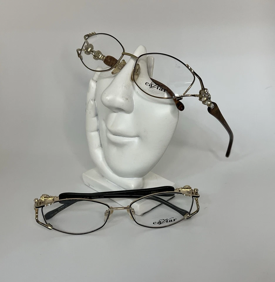 Auténticas monturas ópticas de diseño de caviar M #5584 S51[]15-125 Foto 1 de 4